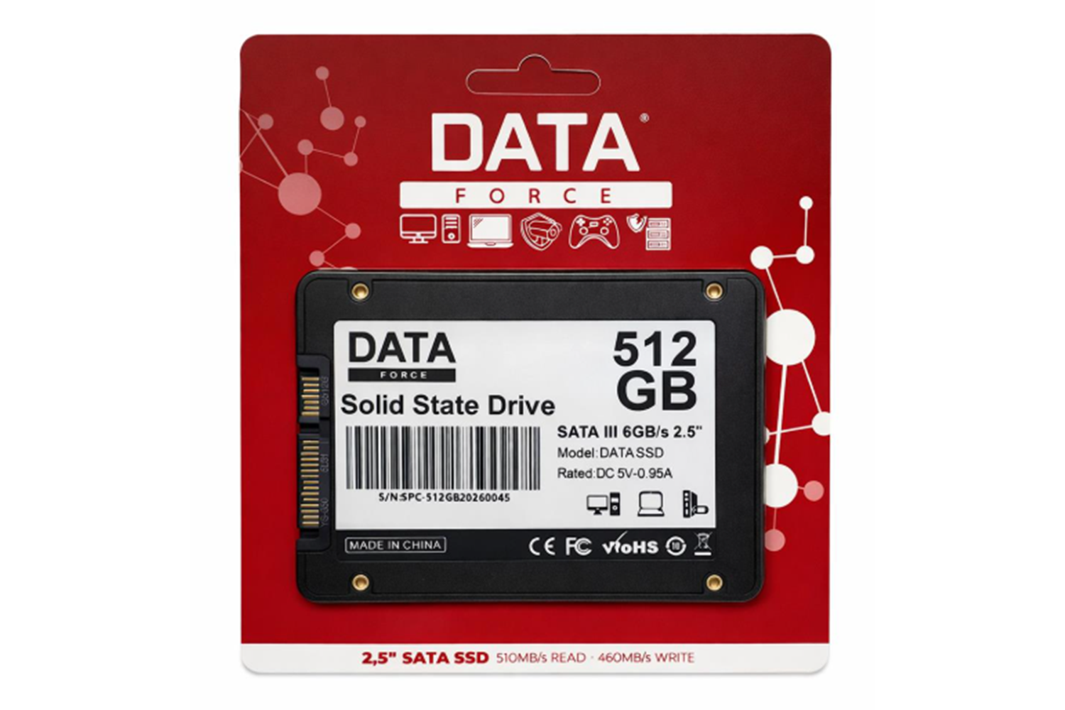 DataForce 512GB SSD 2.5 510MB/s READ 460MB/s WRITE