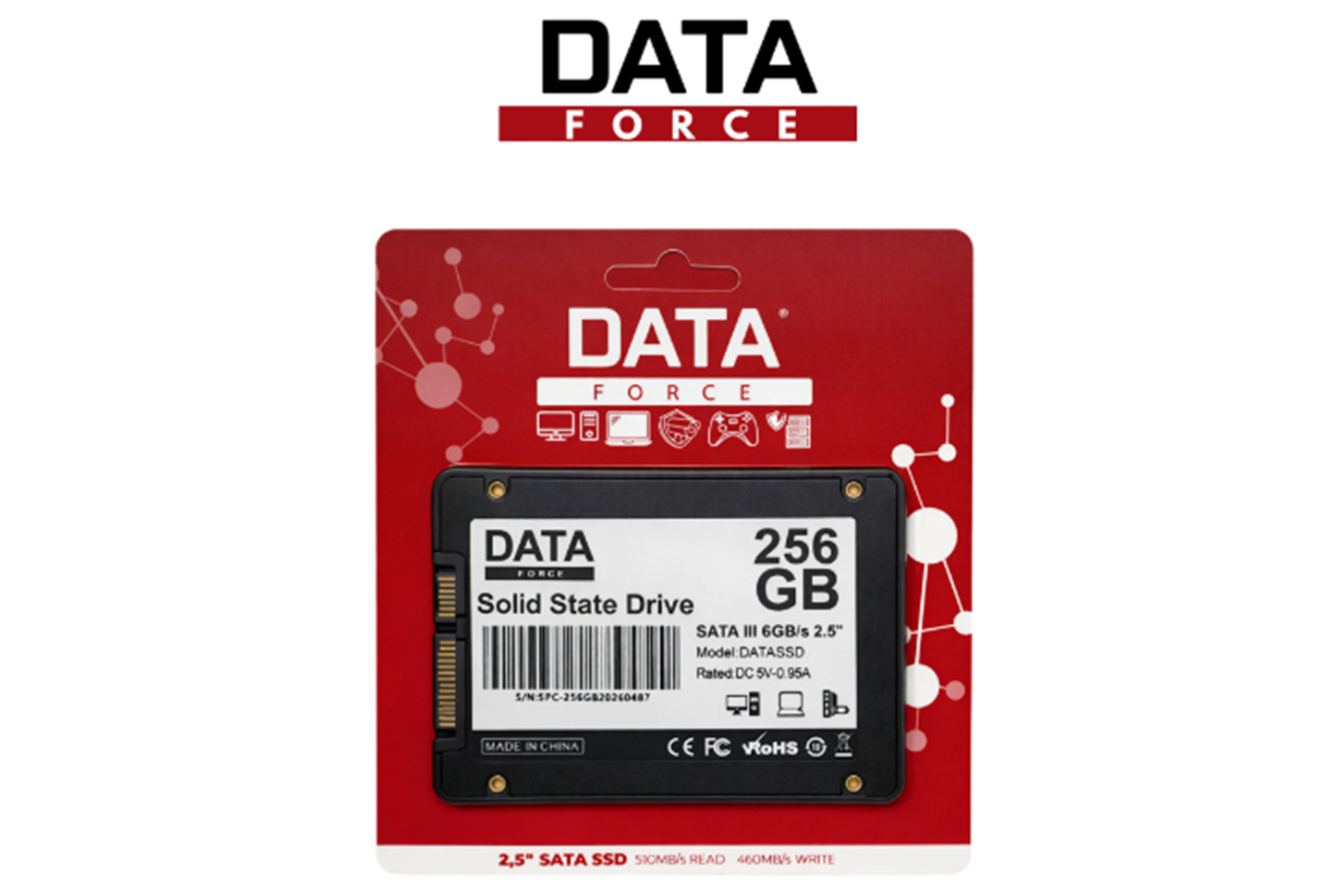 DataForce 256GB SSD 2.5 510MB/s READ 460MB/s WRITE