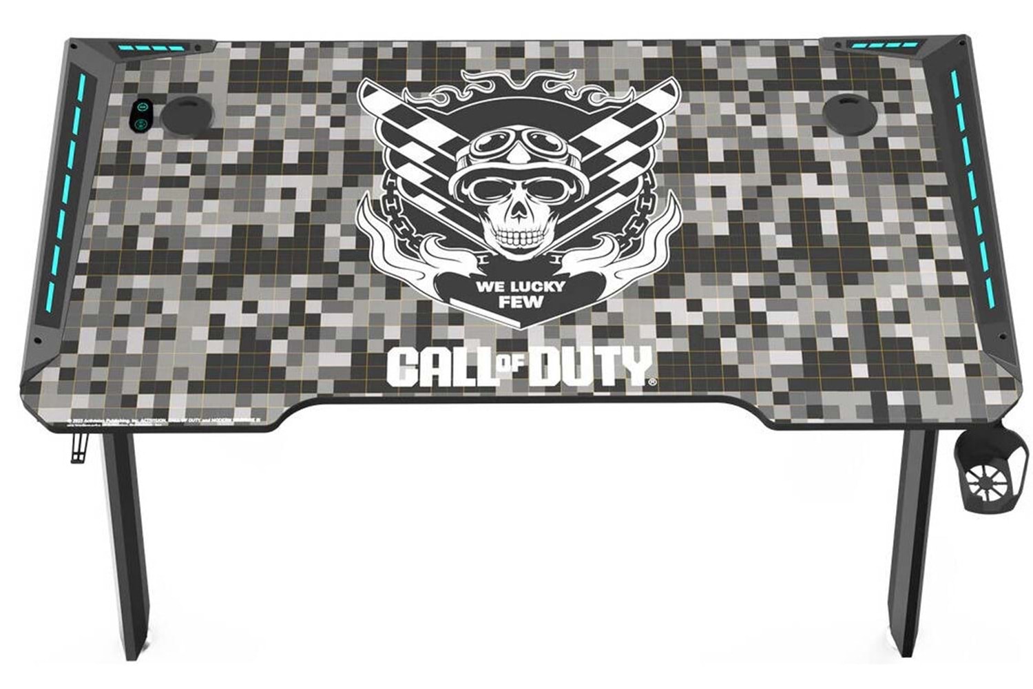 GameOn Call Of Duty Hawksbill Serisi RGB Oyuncu Masası Siyah/Gri