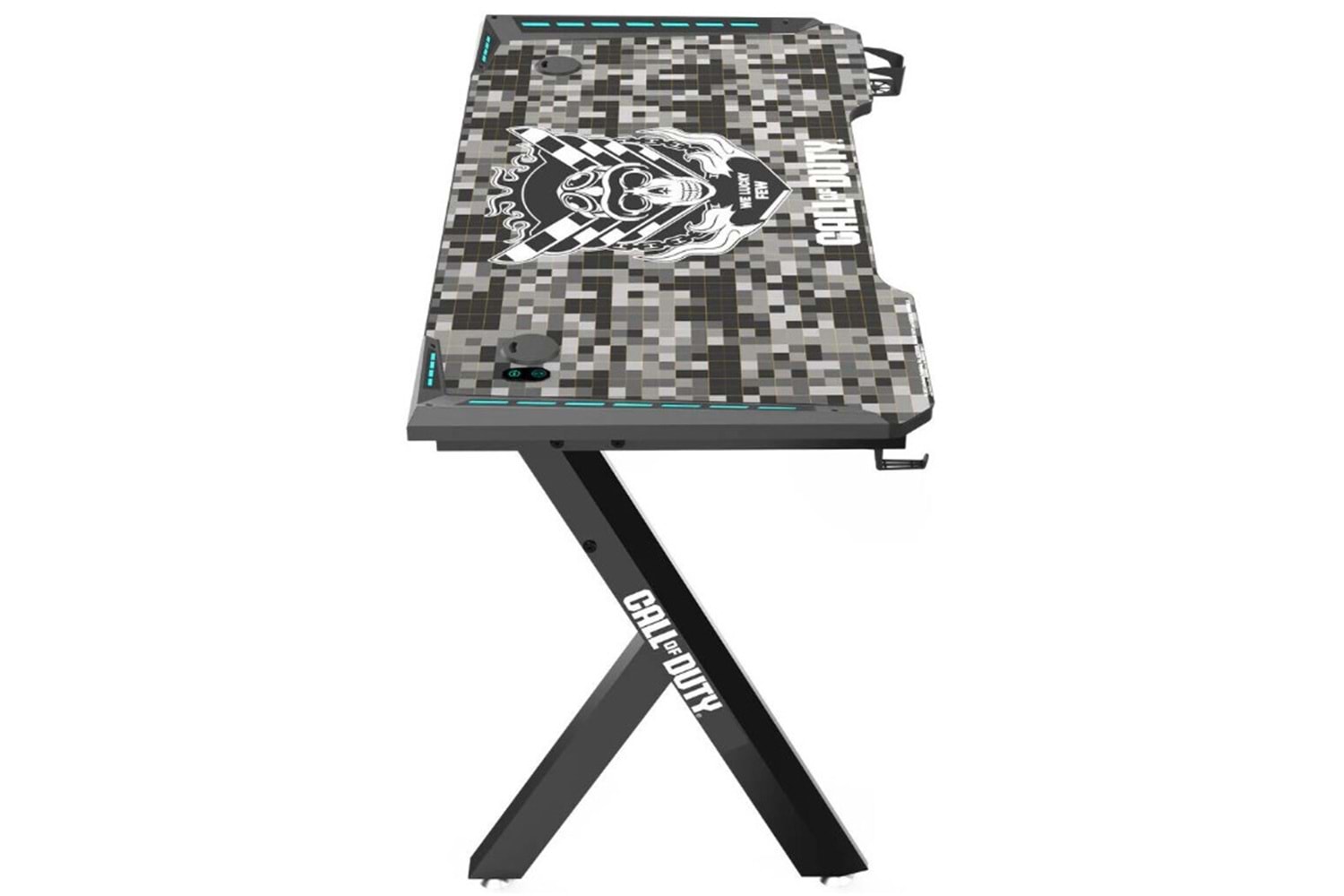 GameOn Call Of Duty Hawksbill Serisi RGB Oyuncu Masası Siyah/Gri