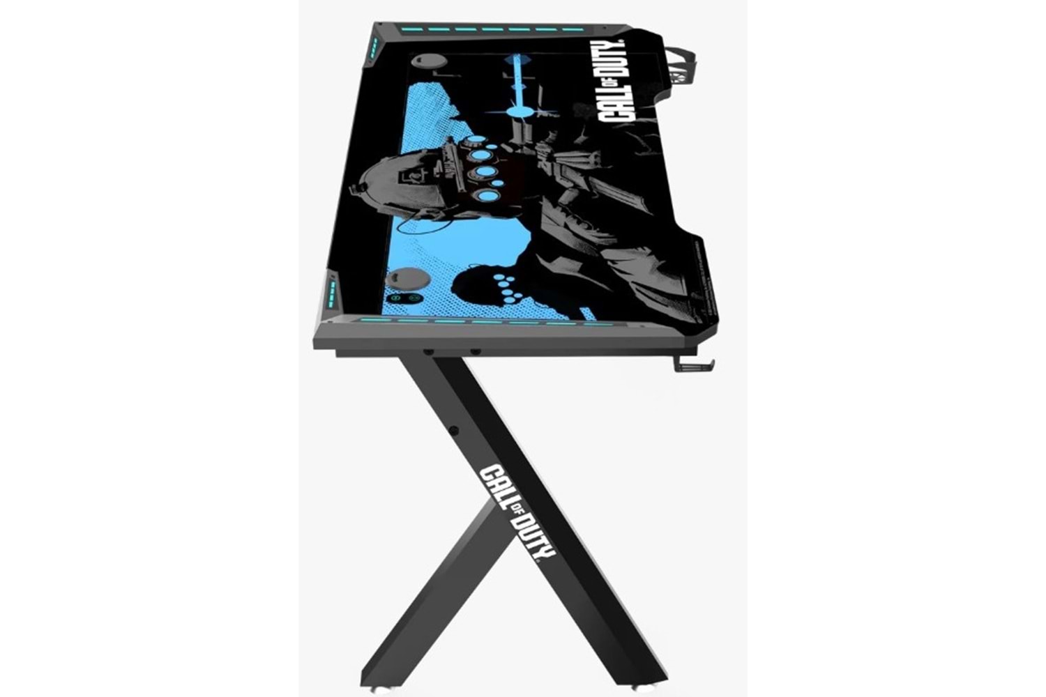 GameOn Call Of Duty Hawksbill Serisi RGB Oyuncu Masası Siyah/Mavi