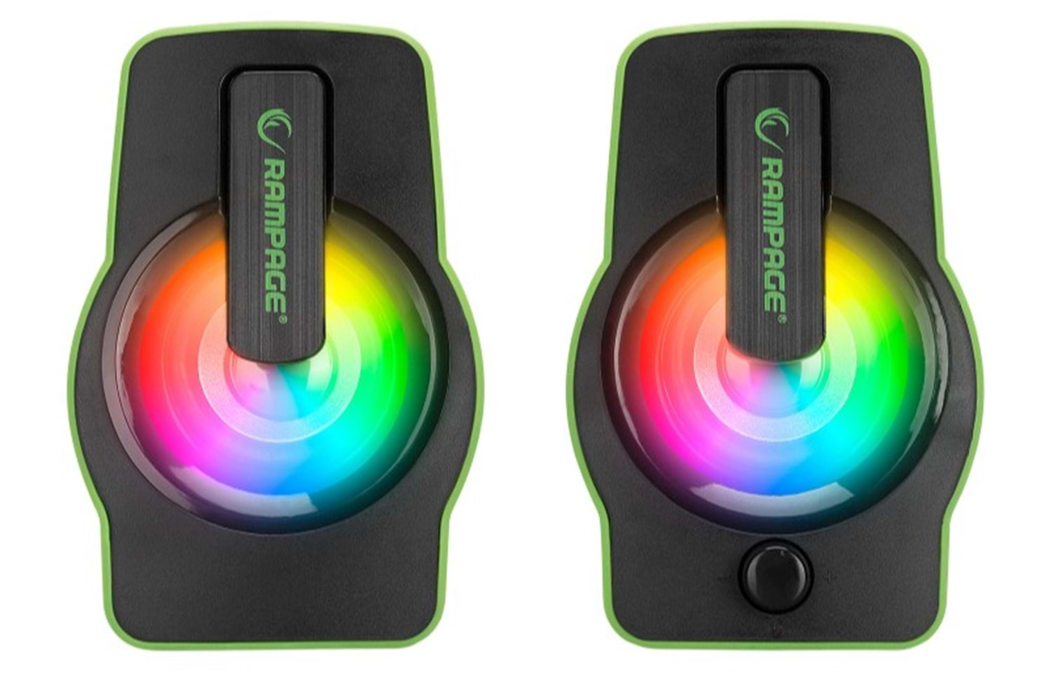 Rampage RMS-G7 FALSETTO 2.0 6 Watt RGB Ledli Yeşil Multimedia Gaming USB Speaker