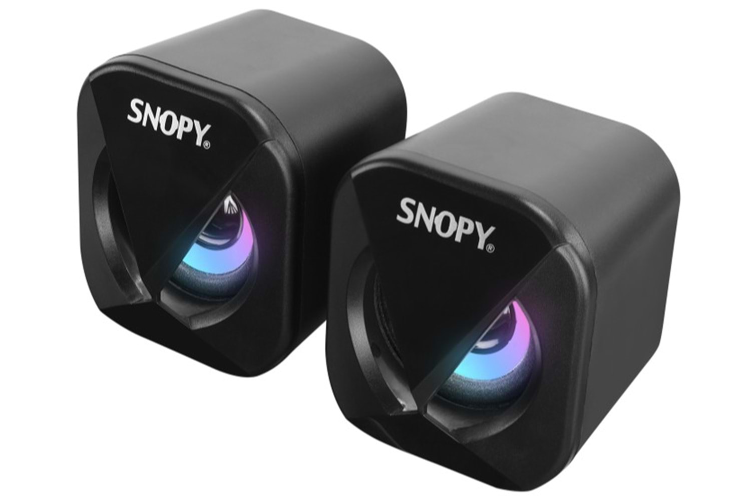 Snopy SN-83U 2.0 Mini Led Işıklı 2Wx2CH Siyah USB Gaming Speaker Hoparlör