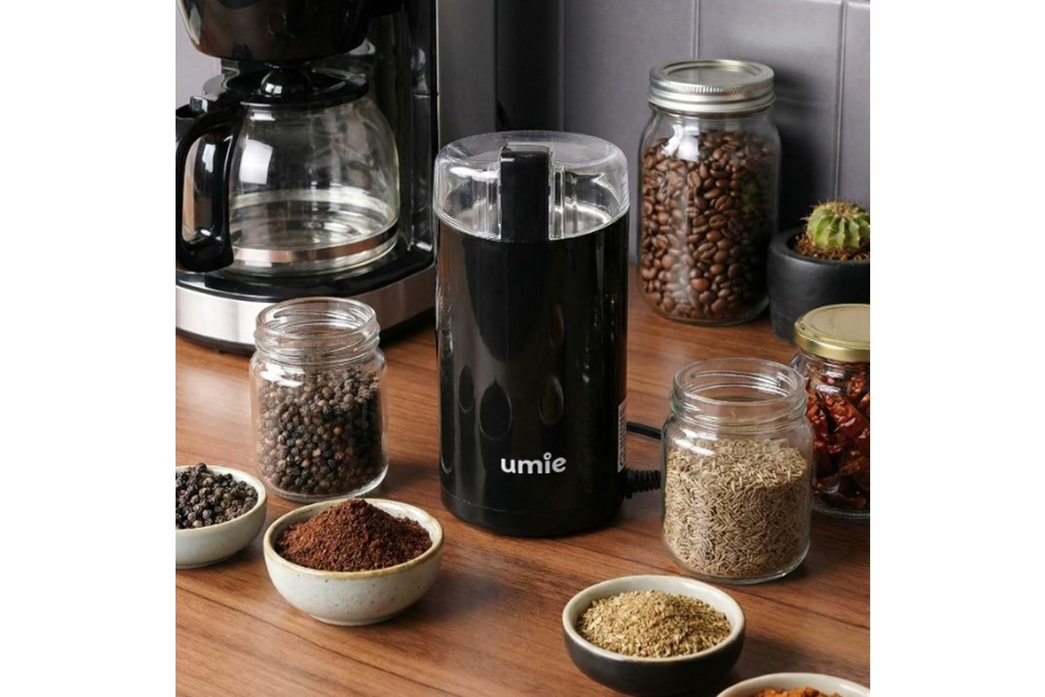 Umie KB-U50 60Gr kapasiteli Siyah 140W Kahve ve Baharat Öğütücü