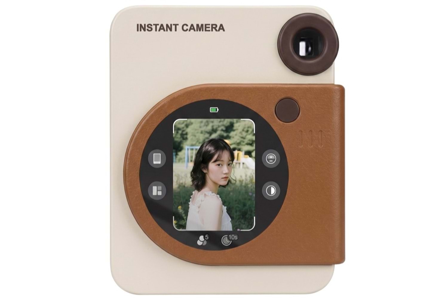 Hanin M6 Pro Instant Ekranlı Kamera HCP.2TS25H 2MP 300DPI Anında Baskı Yapabilen Seyahat Kamerası Kahverengi