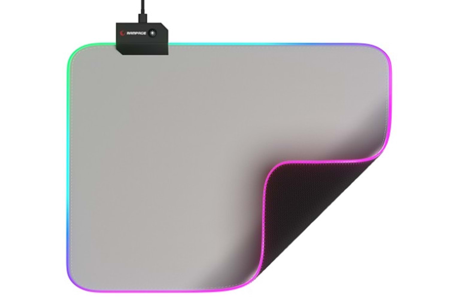 Rampage Pulsar RGB M (MP-21) Gri 252*328*3mm RGB Ledli Gaming Mouse Pad