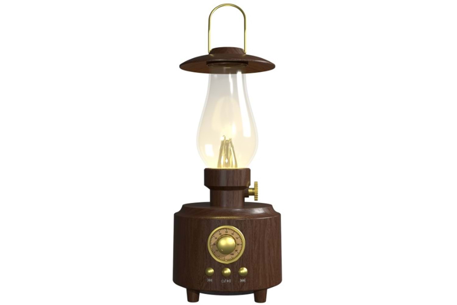 Mikado MD-1 Luxound 5W Kahverengi BT Nostalji Lambalı Retro Speaker