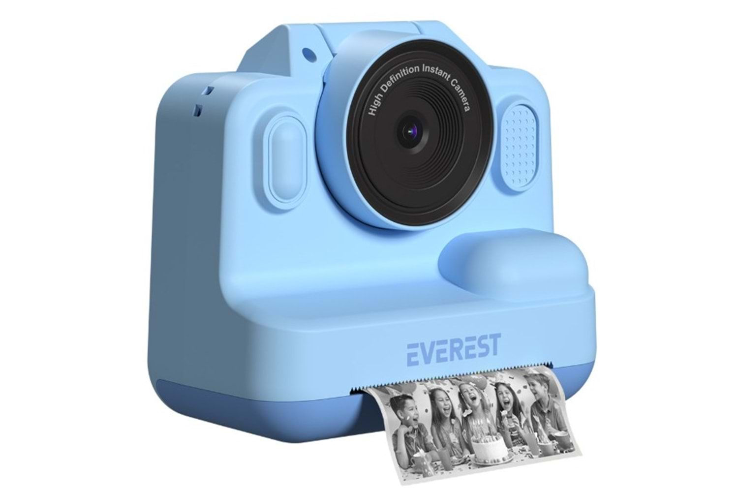 Everest EV-8093 Mavi 1080P Full HD 1300mAh Şarjlı Müzik Anında Baskı Yapabilen Dijital Çocuk Kamerası