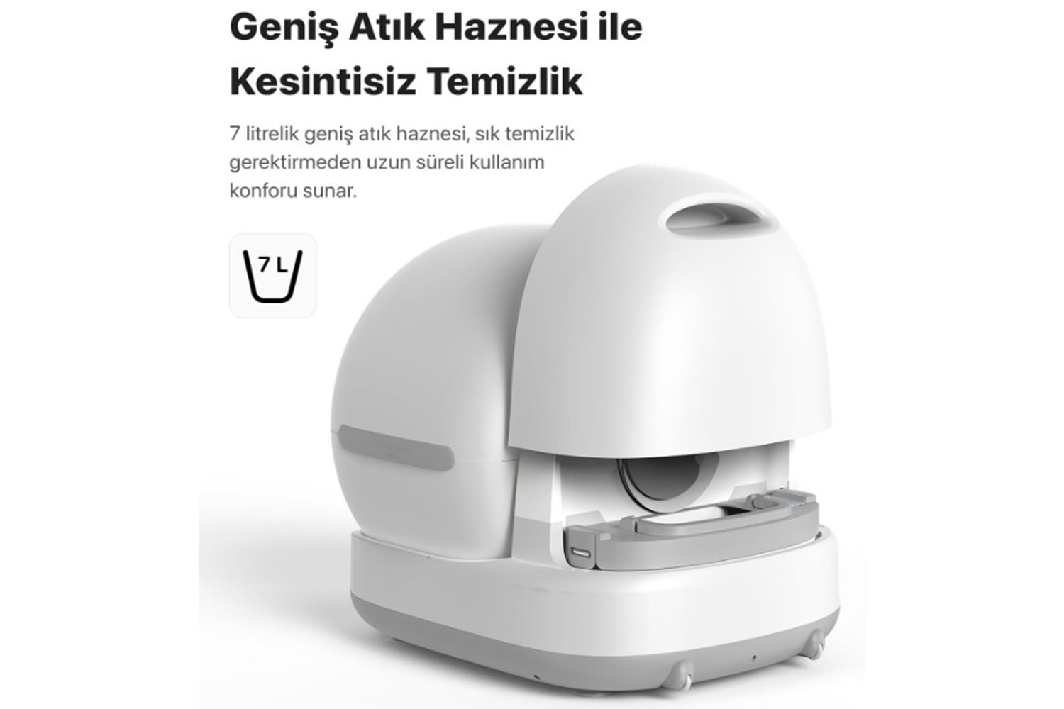 Xenon Smart X8623 Akıllı Otomatik Kameralı Kedi Tuvaleti (Kum Paspası + Koku Tableti ve Çöp Poşeti Hediyeli)
