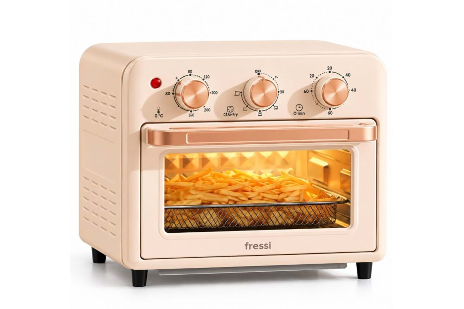 Fressi Mini Fırın Akıllı Kore Fırını Süre Ve Derece Ayarlı Airfryer Fonksiyonlu 13 Litre Fritöz Af-01