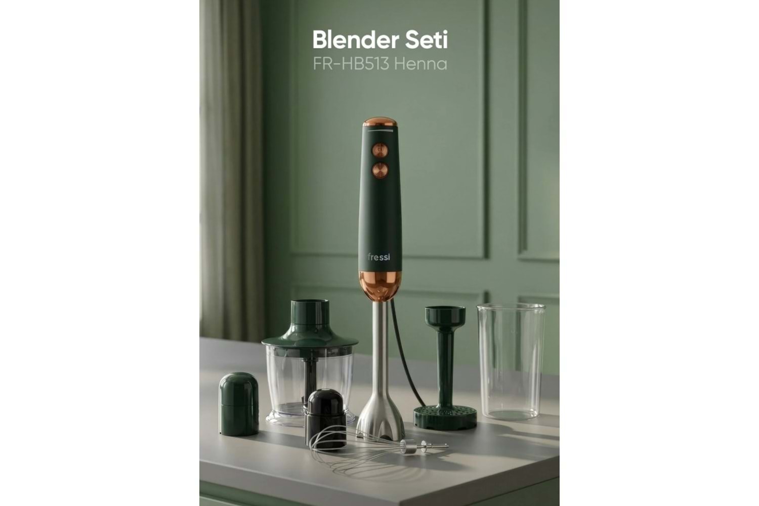 Fressi El Blender Seti 1200 W FR-HB513 Henna Yeşil