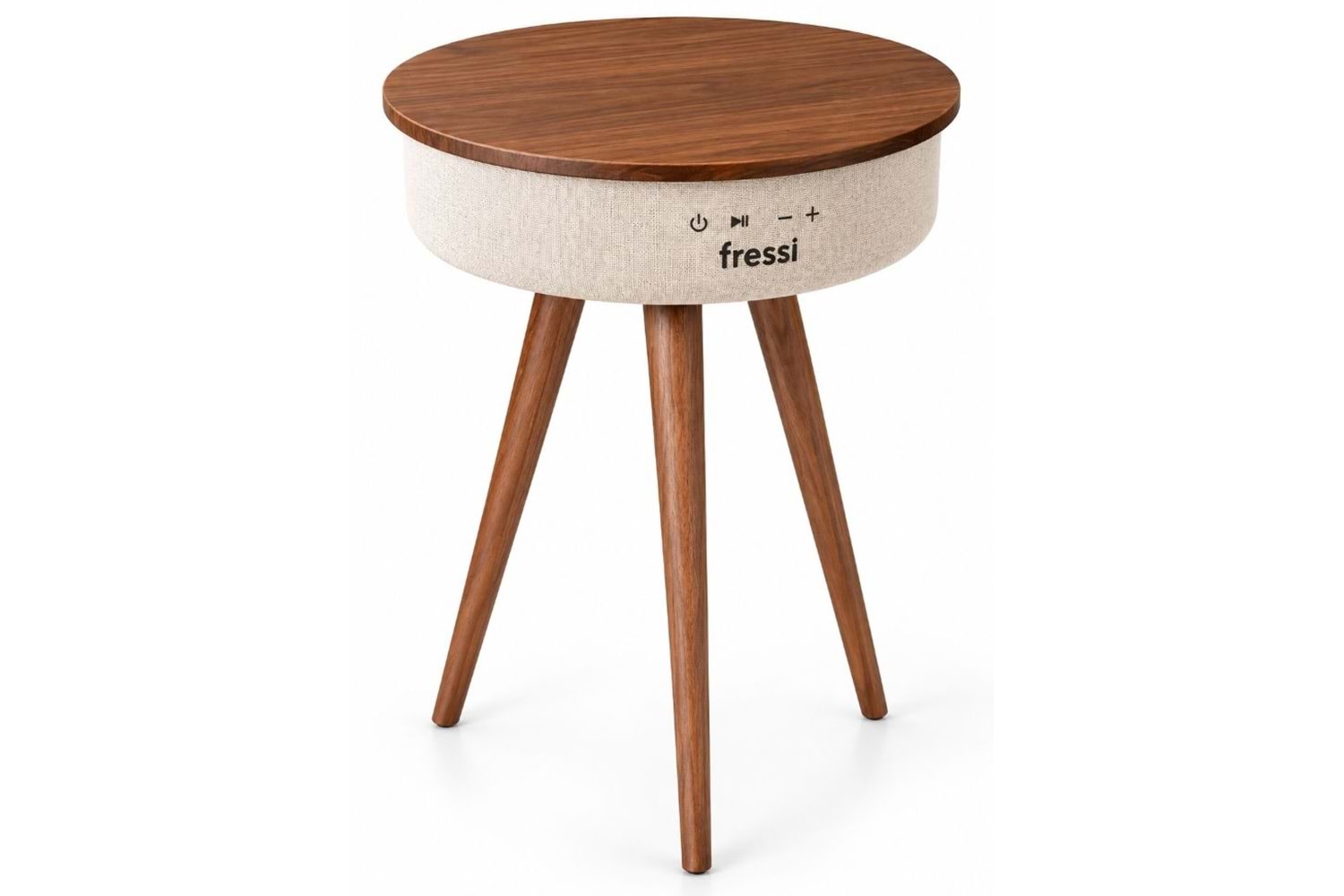 Fressi FR-SH2502 Bluetooth Hoparlör Hızlı Şarj Destekli Ahşap Ayaklı Kablolu Sehpa Speaker