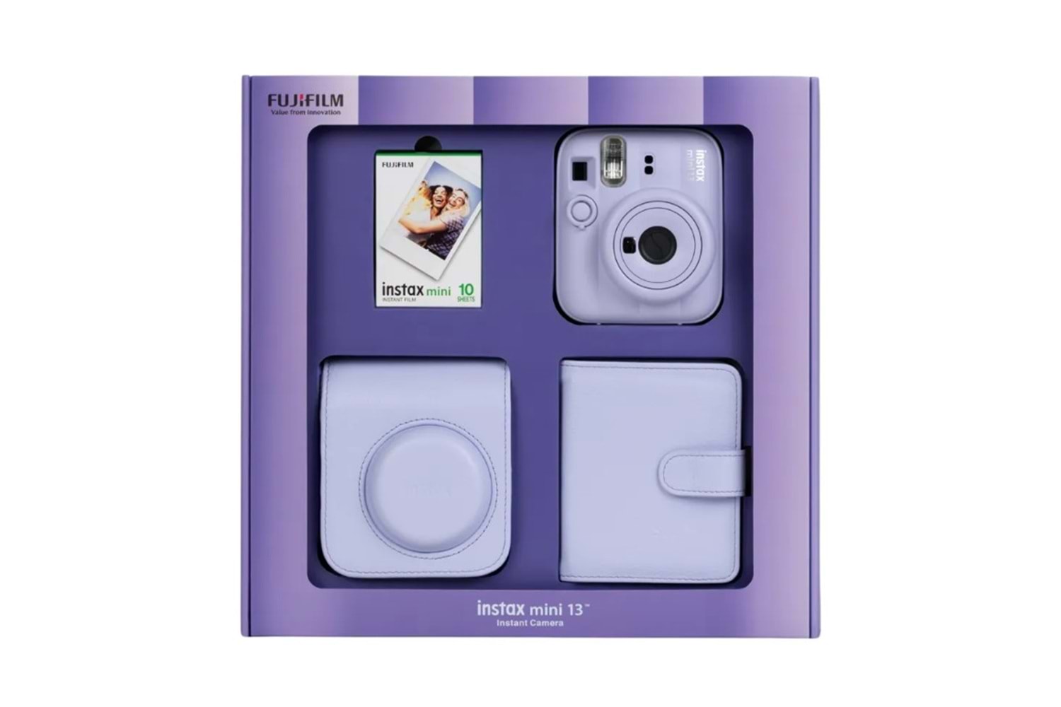 Fujifilm Instax Mini 13 Fotoğraf Makinesi Bundle Box Mor
