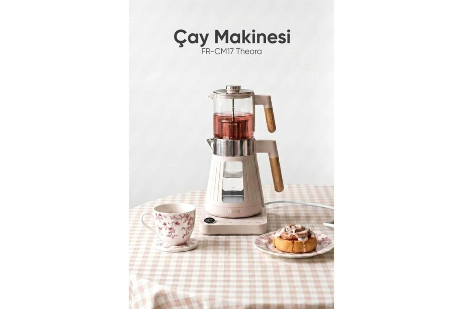 Fressi FR-CM17 Theora Dijital Standlı Cam Krem Çay Makinesi