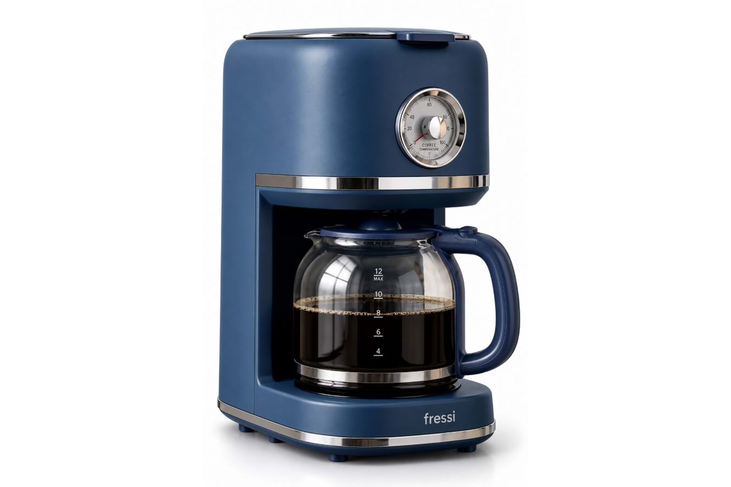 Fressi FR-FC1015 Urban Kadranlı 1,5L Lacivert Filtre Kahve Makinesi