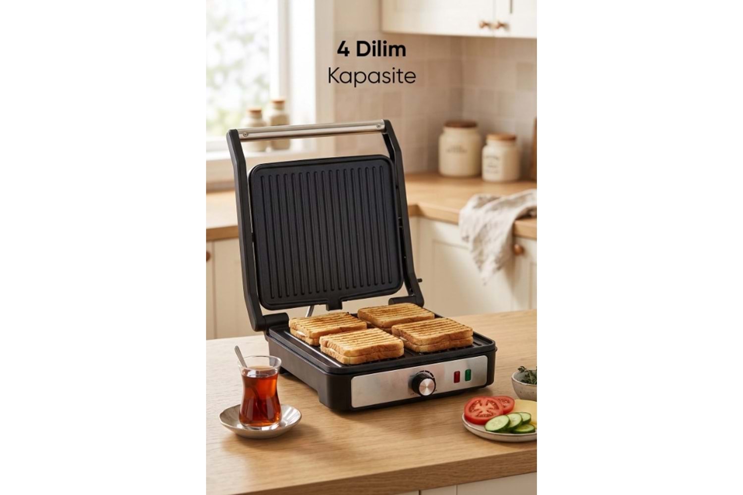 Fressi FR-TM202 Isı Ayarlı Gümüş Tost Makinesi