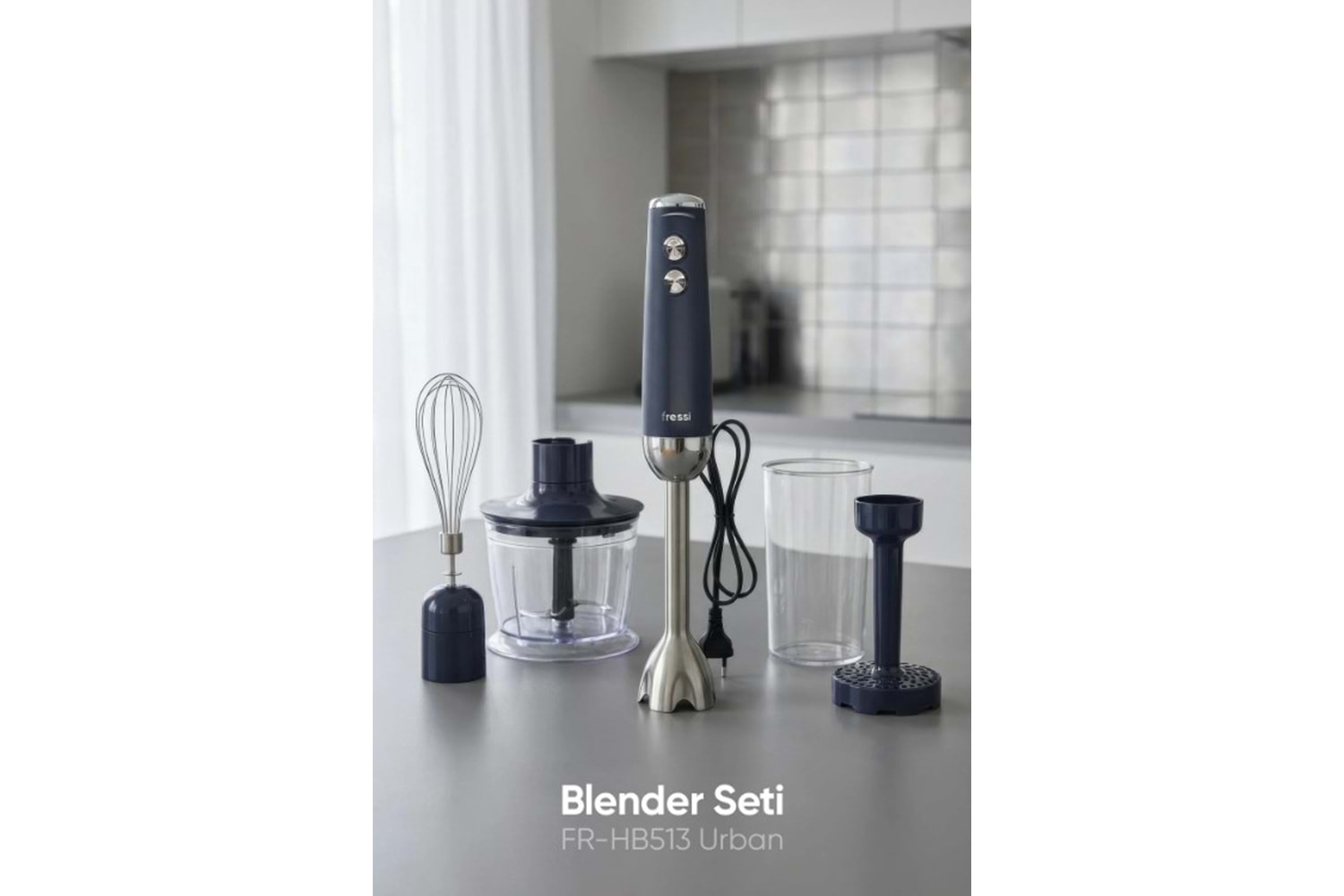 Fressi FR-HB513 Henna 1200W Lacivert El Blender Seti Urban