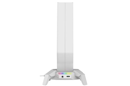 Rampage RM-H27 IGRIS Kulaklık İçin Stand RGB Işıklı 3*USB 1*Type-C Beyaz 1*3.5mm Port