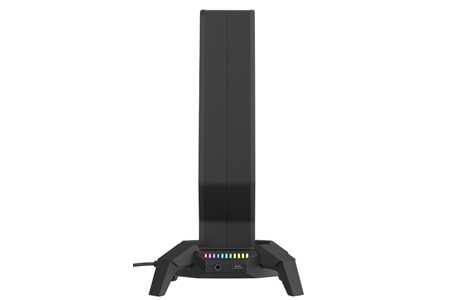 Rampage RM-H27 IGRIS Kulaklık İçin Stand RGB Işıklı 3*USB 1*Type-C Siyah 1*3.5mm Port