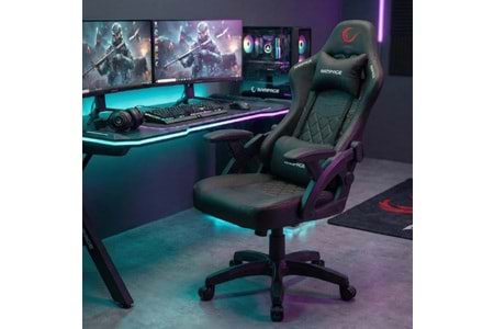 Rampage KL-R43 Nox Deri Oyuncu Koltuğu-Siyah/Kırmızı
