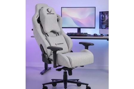 Rampage KL-R21 GRAND SERIES Üst Seviye Terletmez Kumaş Fildişi Gaming Oyuncu Koltuğu