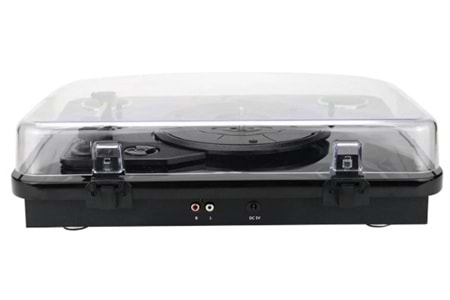 Umie Bemol Siyah Piano Kaplama Plak Çalar 10W BT İN, BT OUT, RCA, USB Özellikli Nostaljik Pikap