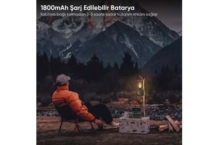 Mikado MD-1 Lüxound 1800mAh 5W Yeşil Bluetooth-Aux-Usb-TF Card Destekli Işıklı Speaker