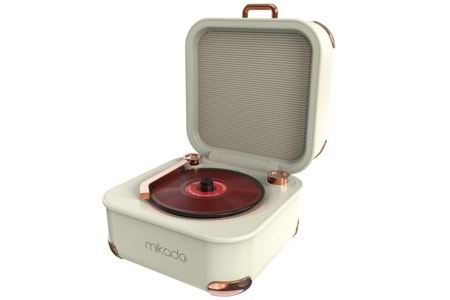 Mikado MD-62BT 5W 1200mAh Krem TF Kart + Bluetooth Destekli Klasik Retro Müzik Kutusu