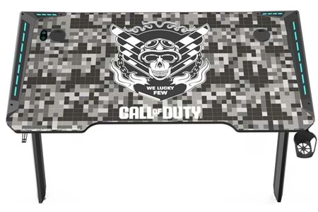 GameOn Call Of Duty Hawksbill Serisi RGB Oyuncu Masası Siyah/Gri