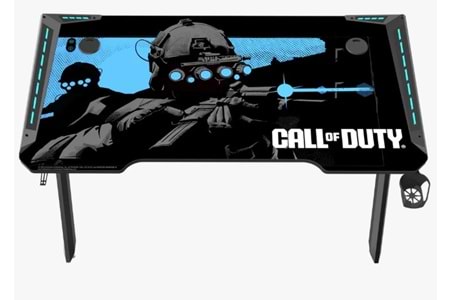GameOn Call Of Duty Hawksbill Serisi RGB Oyuncu Masası Siyah/Mavi