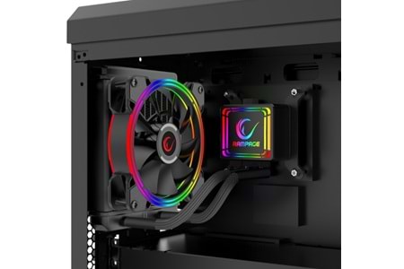 Rampage AQUA120-RGB 42.5 CFM 2000RPM 12cm AMD/Intel LGA1200 Uyumlu S-RGB 120mm Sıvı Soğutmalı CPU Fan