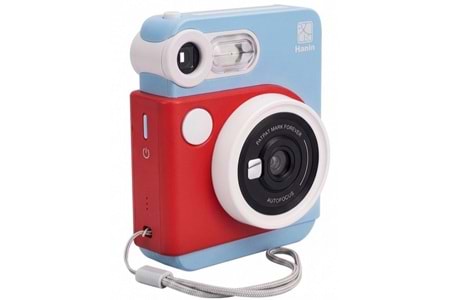 Hanin M6 Instant Kamera 2MP 300DPI HCP-2TS25G Anında Baskı Yapabilen Seyahat Kamerası Mavi