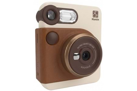 Hanin M6 Pro Instant Ekranlı Kamera HCP.2TS25H 2MP 300DPI Anında Baskı Yapabilen Seyahat Kamerası Kahverengi