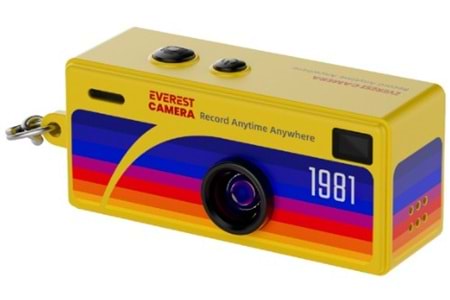 Everest ADK1981 Sarı 1.6MP 300mAh Şarjli Konteyner Tipi Retro Anahtarlık Mini Dijital Kamera