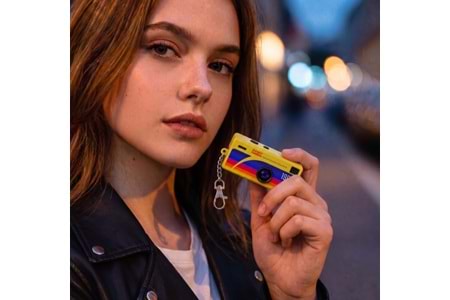 Everest ADK1981 Sarı 1.6MP 300mAh Şarjli Konteyner Tipi Retro Anahtarlık Mini Dijital Kamera