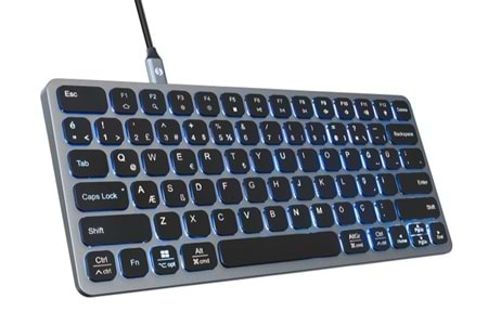 S-Link SW-K801 Siyah USB 8 in 1 USB Q Klavye 2*USB, HDMI, TYPE-C, AUX, TF ve SD Okuyuculu HUB Klavye