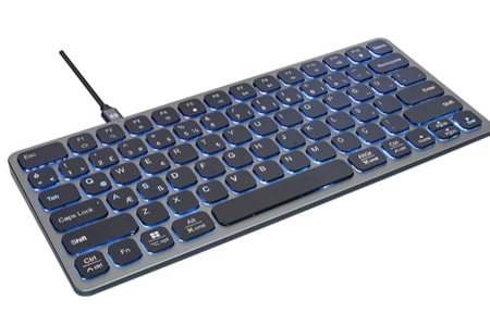 S-Link SW-K801 Siyah USB 8 in 1 USB Q Klavye 2*USB, HDMI, TYPE-C, AUX, TF ve SD Okuyuculu HUB Klavye