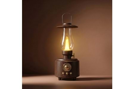 Mikado MD-1 Luxound 5W Kahverengi BT Nostalji Lambalı Retro Speaker
