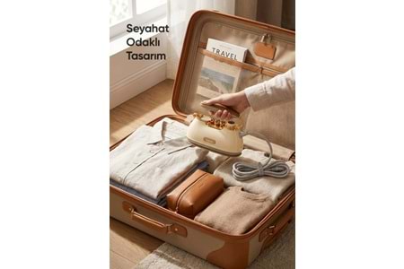 Fressi Retro Travel Steam Taşınabilir Buharlı Ütü FR-ST900 - Krem