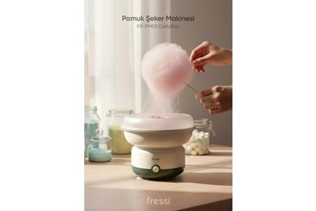 Fressi FR-PM01 CottoFun Çelik Hazneli 500W Yeşil Pamuk Şeker Makinesi