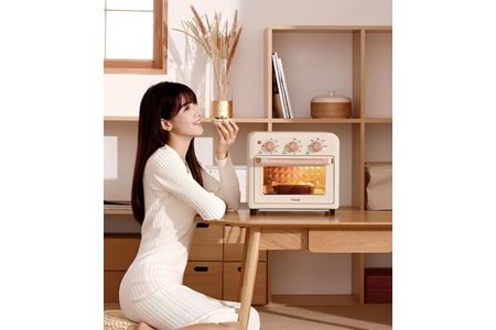 Fressi Mini Fırın Akıllı Kore Fırını Süre Ve Derece Ayarlı Airfryer Fonksiyonlu 13 Litre Fritöz Af-01