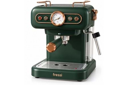 Fressi Espresso Latte Cappuccino Kahve Makinesi Süt Köpürtücülü 20bar Basınçlı 1,2lt Em-01 Ristretto - Yeşil