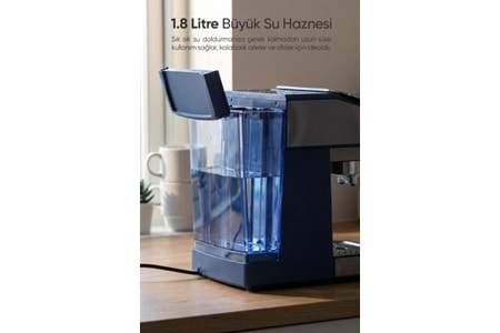 Fressi EM-02 Urban 1,5l 20BAR Tam Otomatik Kahve Lacivert Espresso Makinesi