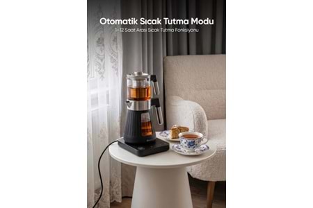 Fressi FR-CM17 Theora Dijital Standlı Cam Siyah Çay Makinesi