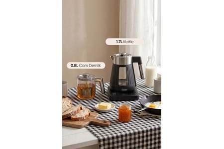 Fressi FR-CM17 Theora Dijital Standlı Cam Siyah Çay Makinesi