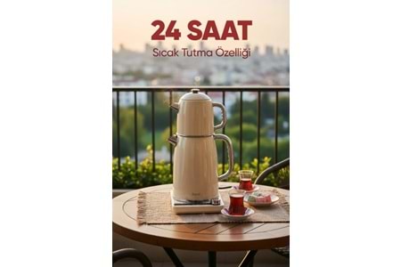 Fressi FR-CM26 Lavena Standlı Dijital Göstergeli Krem Çay Makinesi