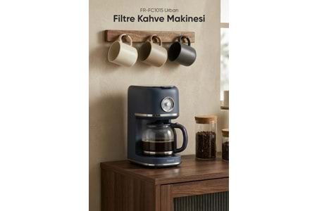 Fressi FR-FC1015 Urban Kadranlı 1,5L Lacivert Filtre Kahve Makinesi