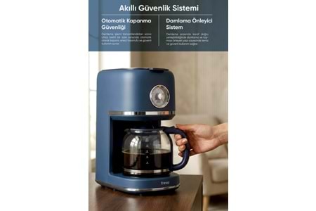 Fressi FR-FC1015 Urban Kadranlı 1,5L Lacivert Filtre Kahve Makinesi