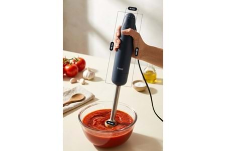 Fressi FR-HB271 Urban Paslanmaz Çelik Bıçaklı Turbo 1000W Lacivert El Blenderı