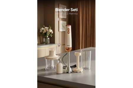 Fressi FR-HB513 Henna 1200W Krem El Blender Seti